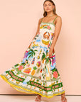 summer print maxi dress