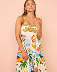 summer print maxi dress